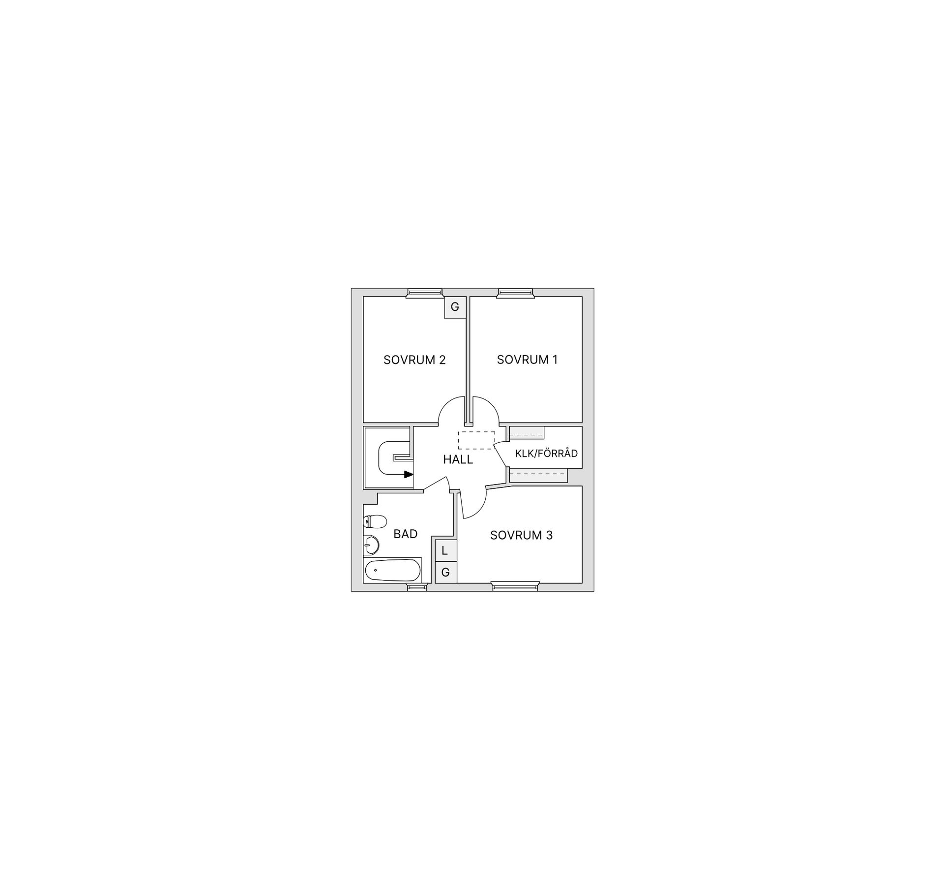 Bostadsrätt, Radhus, Kolvedsvägen 34, Torvalla, Östersund