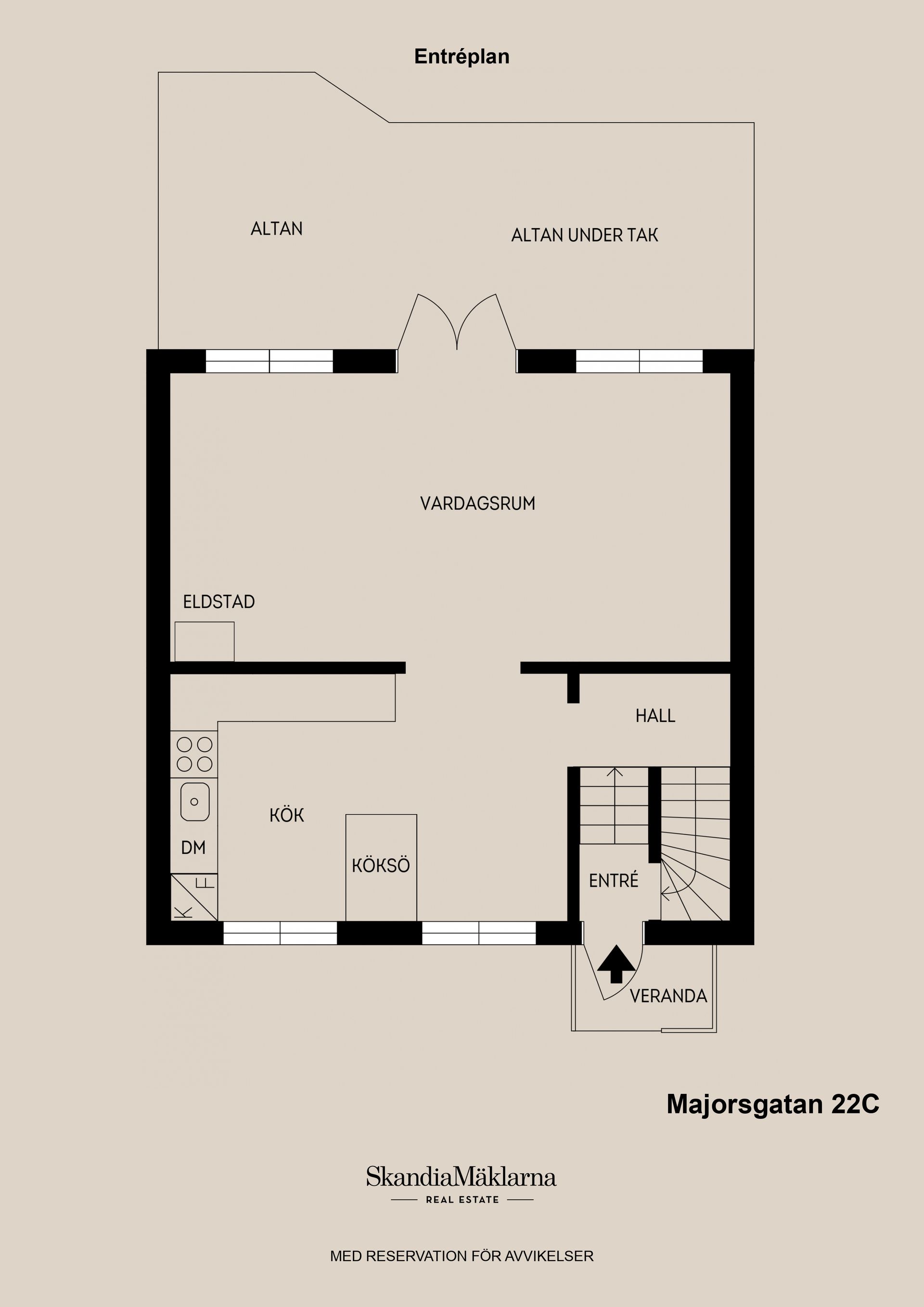 Radhus, Majorsgatan 22C, Villastaden, Gävle