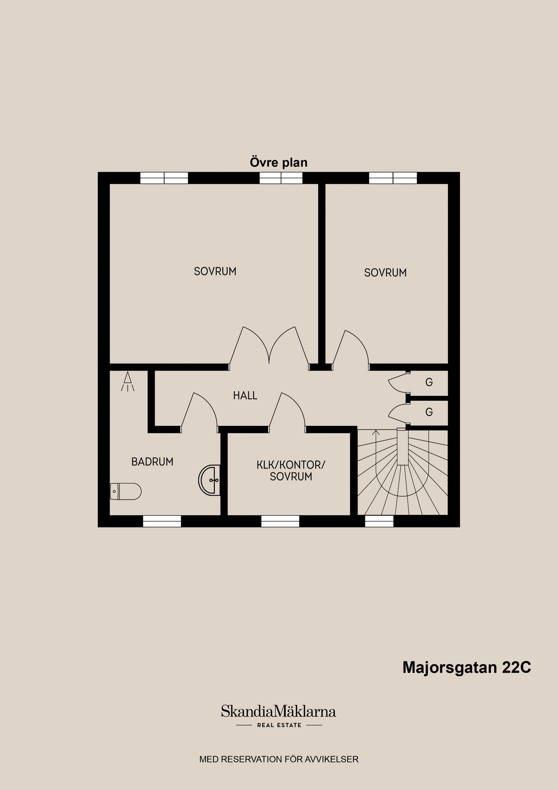 Radhus, Majorsgatan 22C, Villastaden, Gävle