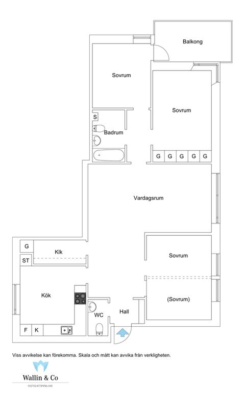 Bostadsrätt, Gröndalsvägen 212, vån 5, Gröndal, Stockholm