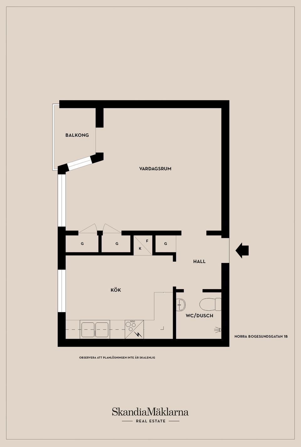 Bostadsrätt, Norra Bogesundsgatan 1B, Gräshagen, Jönköping