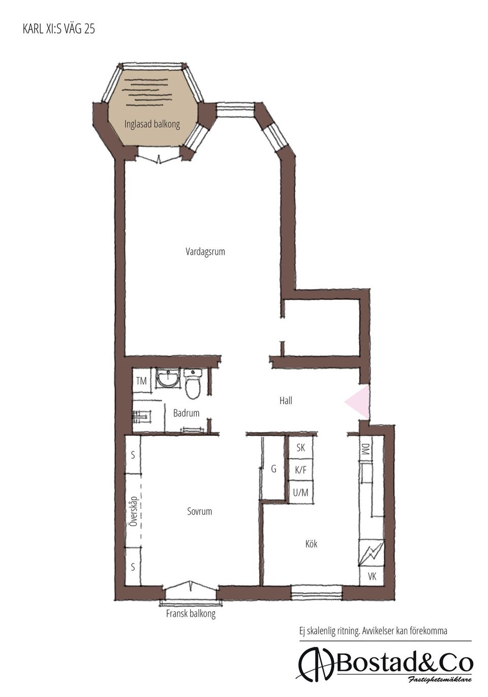 Bostadsrätt, Karl XI:s väg 25, Centrum, Halmstad
