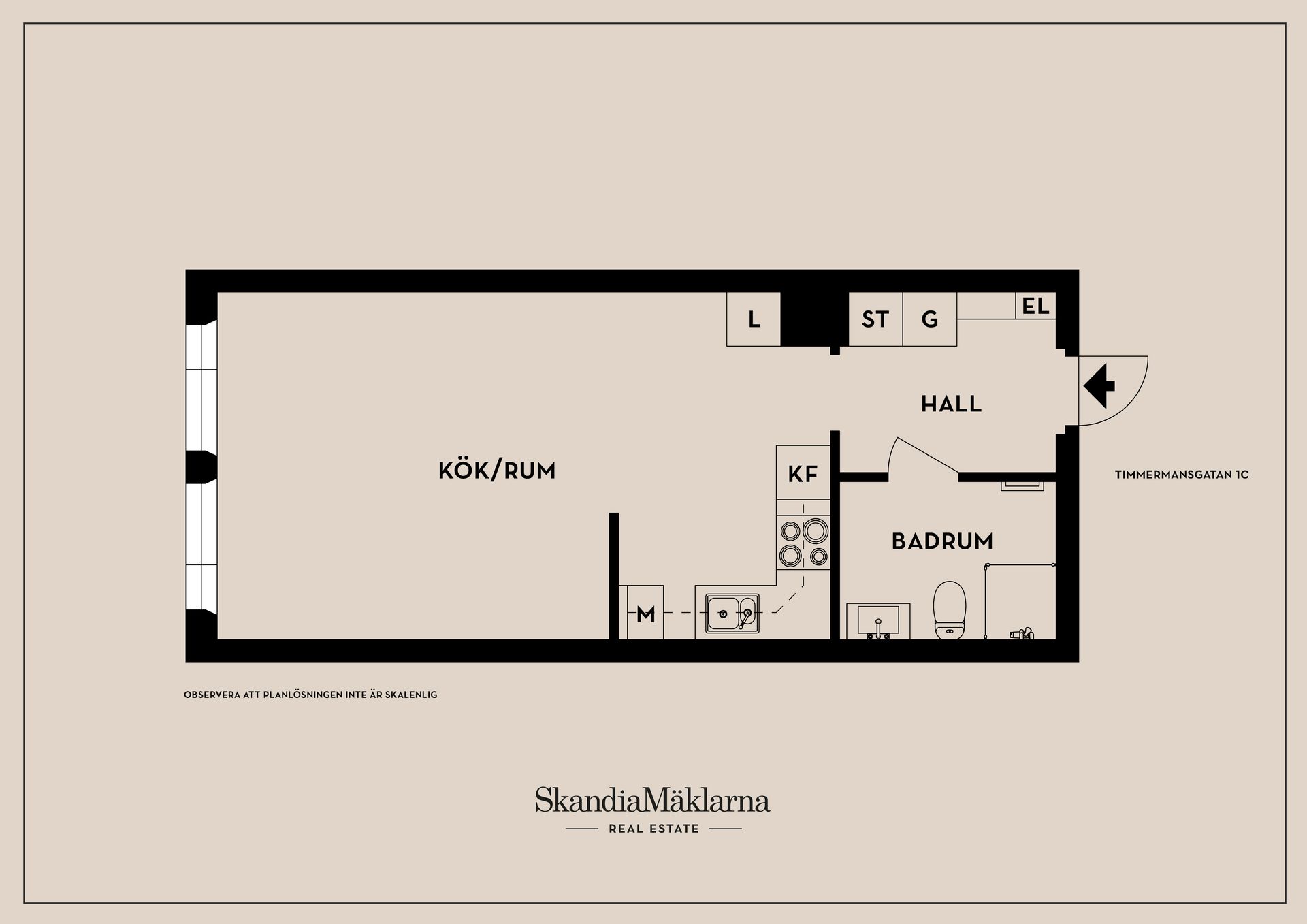 Bostadsrätt, Timmermansgatan 1C, Övre Vasastaden, Linköping