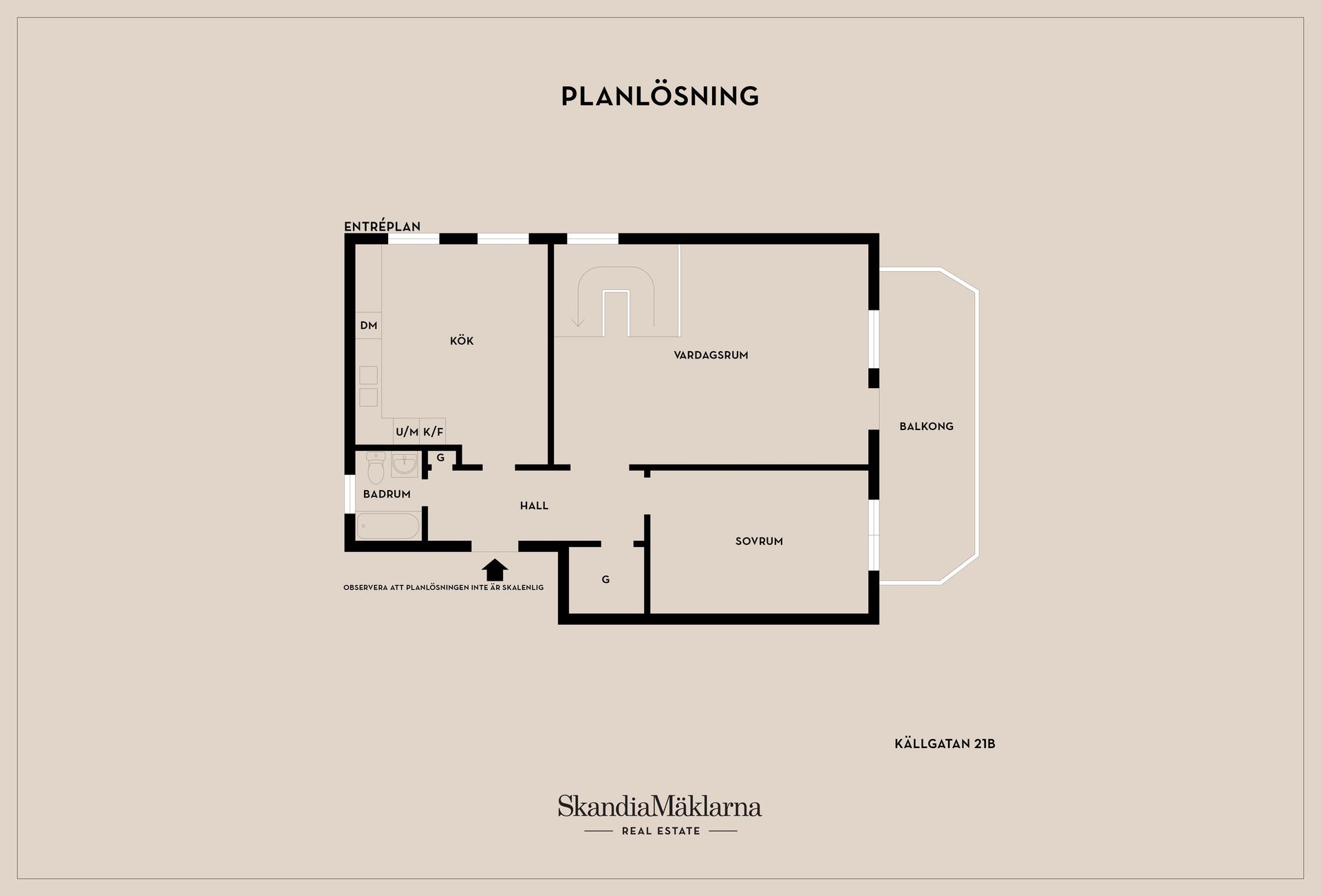 Bostadsrätt, Källgatan 21B, Malmköping, Flen