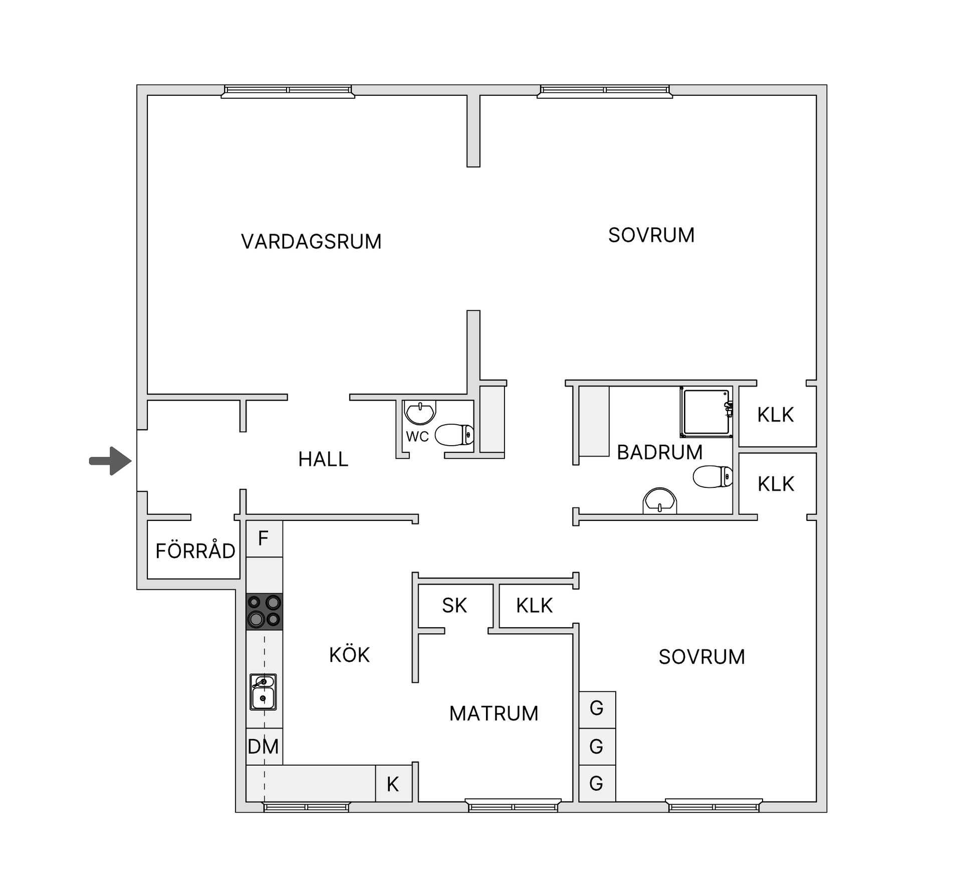 Bostadsrätt, Brunflovägen 16, Söder, Östersund