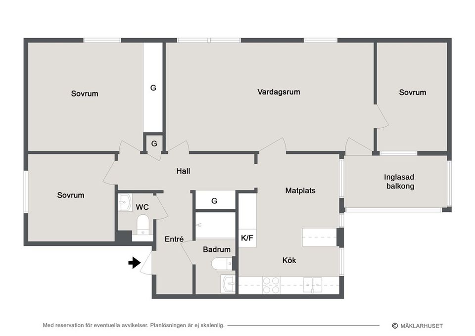 Bostadsrätt, Larmvägen 4c, Fredriksdal, Helsingborg