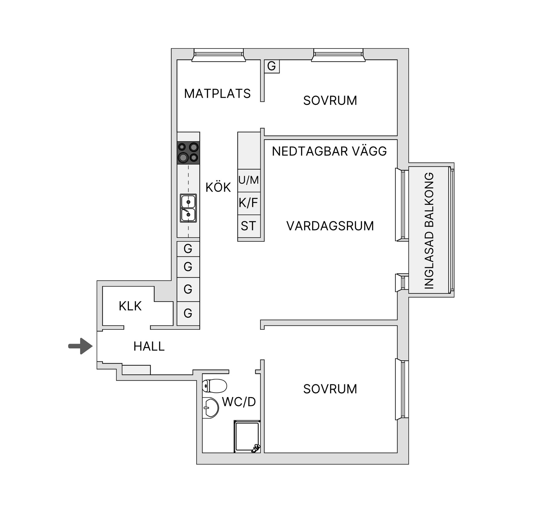 Bostadsrätt, Adress dold tillsvidare, Torpa Söder, Jönköping