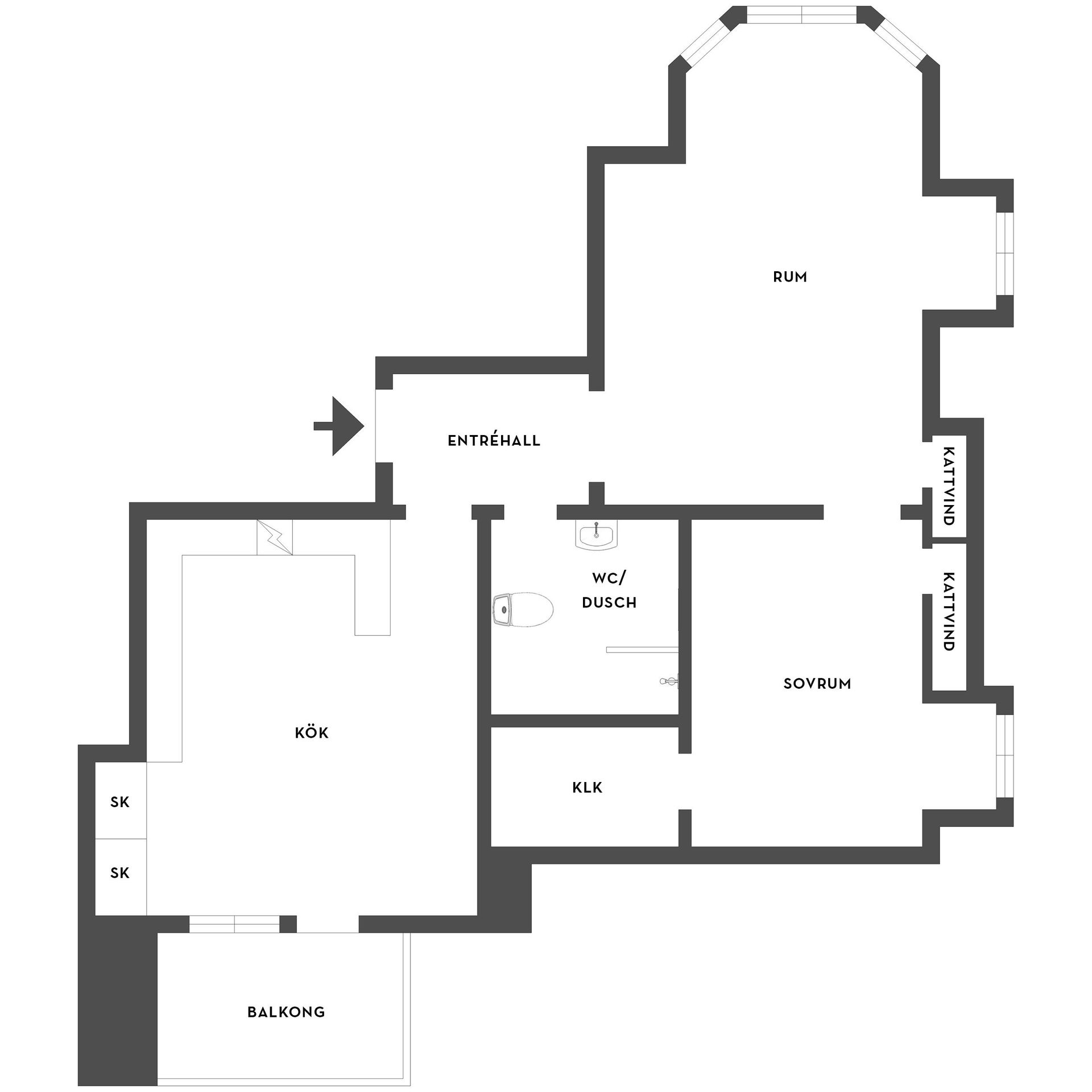 Bostadsrätt, Regementsgatan 18, Centralt, Strängnäs