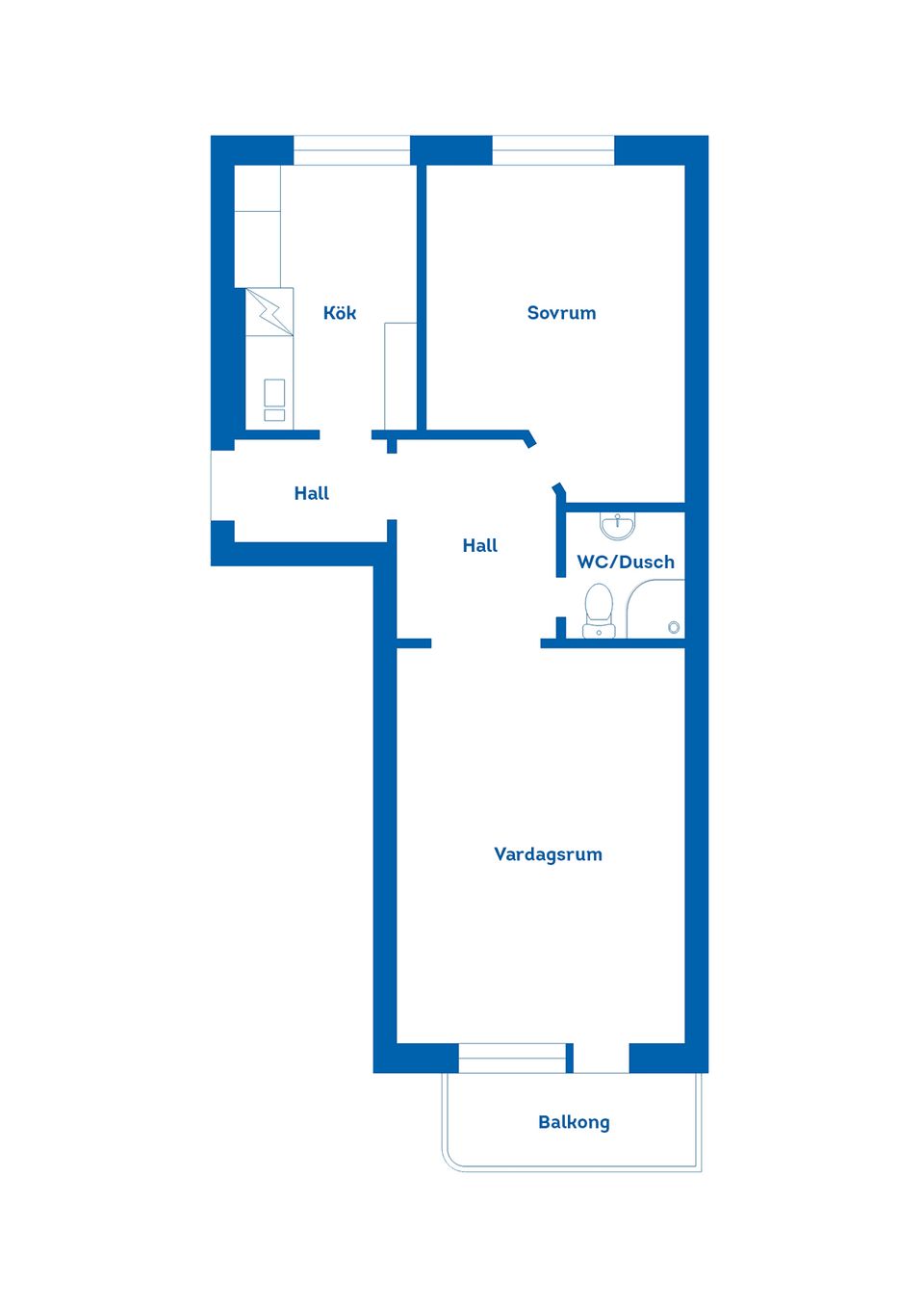 Bostadsrätt, Högbovägen 6 C, Centralt, Sandviken