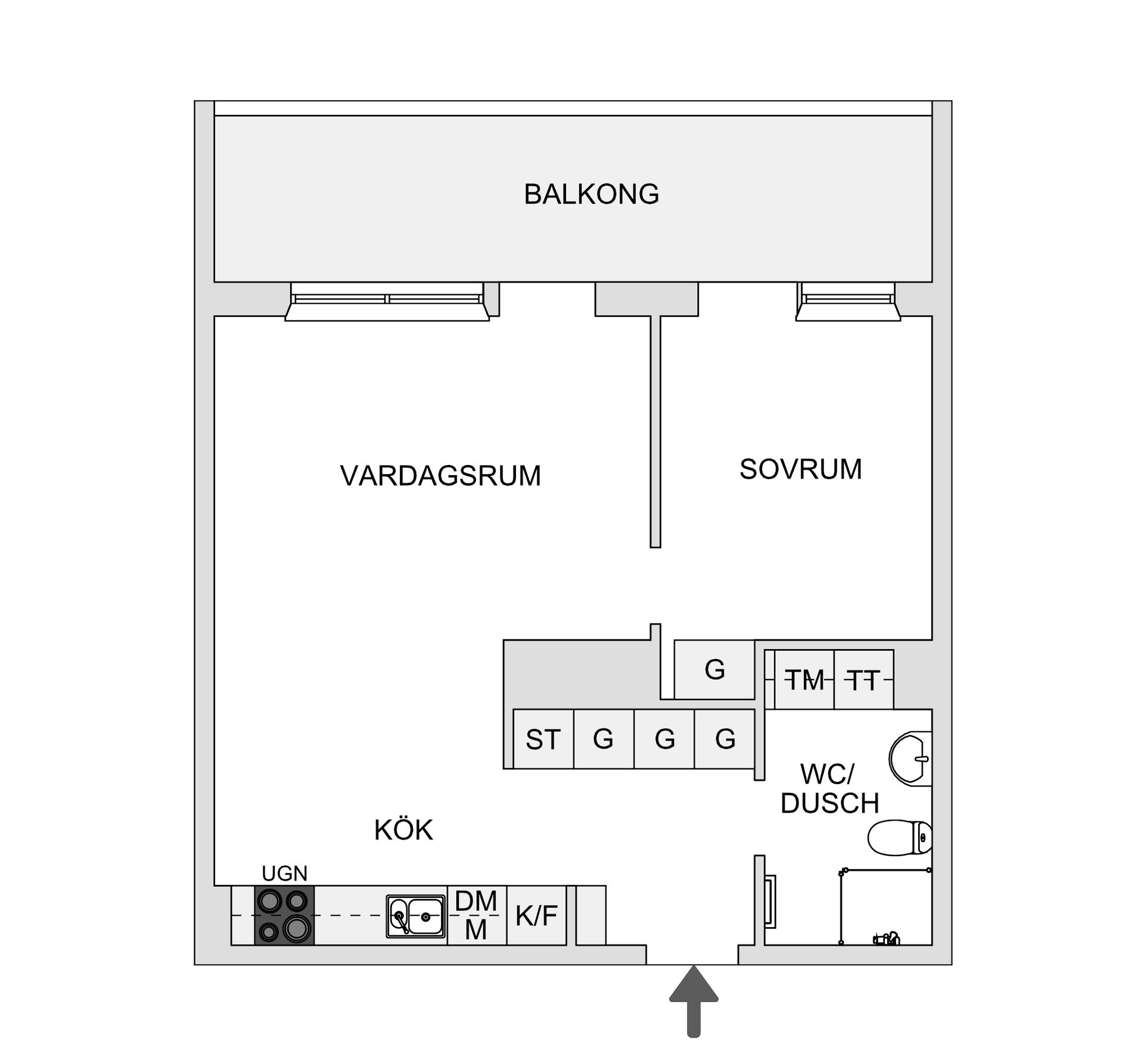 Bostadsrätt, Slottsgatan 44A, Jönköping Öster, Jönköping