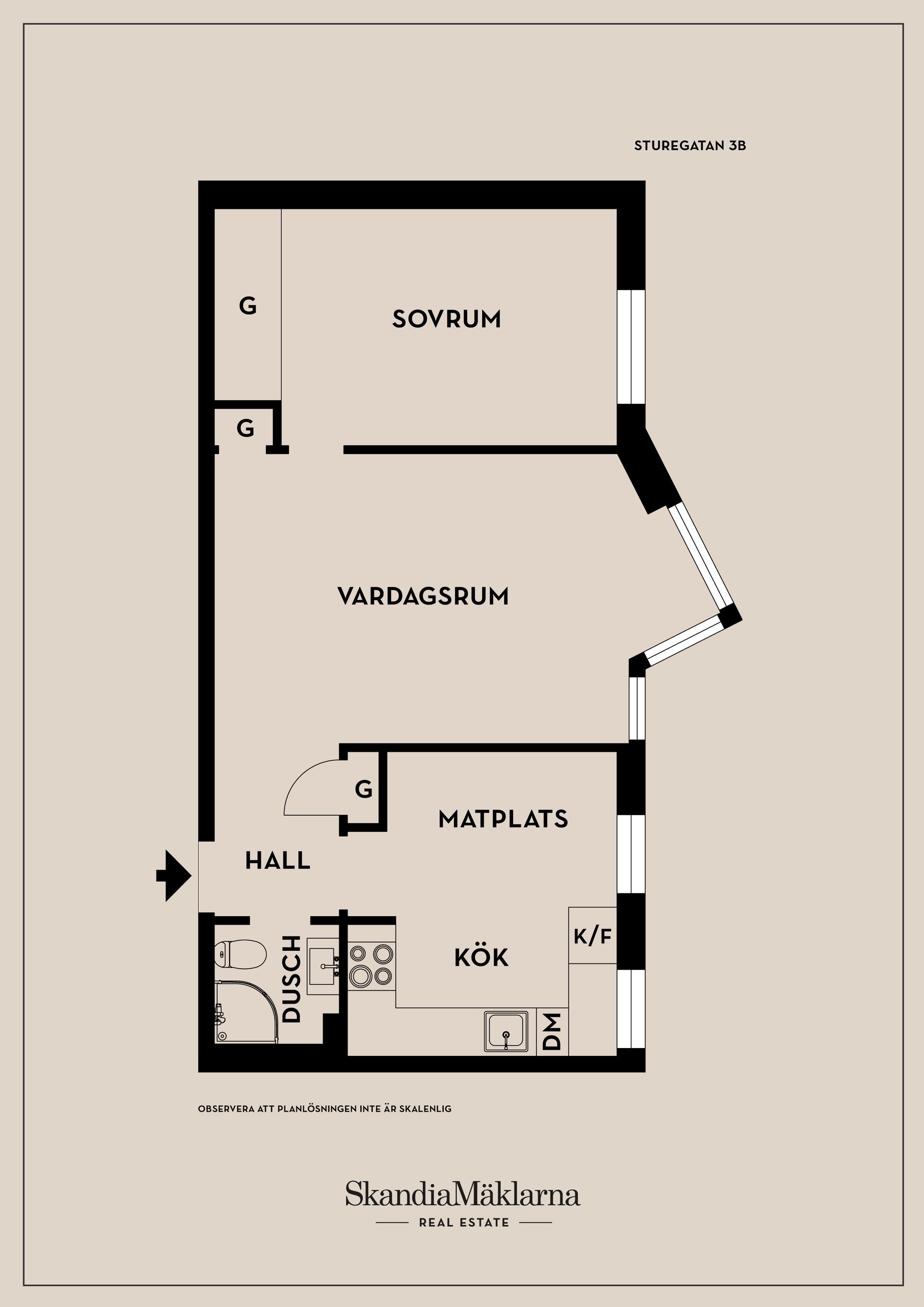 Bostadsrätt, Sturegatan 3B, Centralt/Vasastaden, Linköping