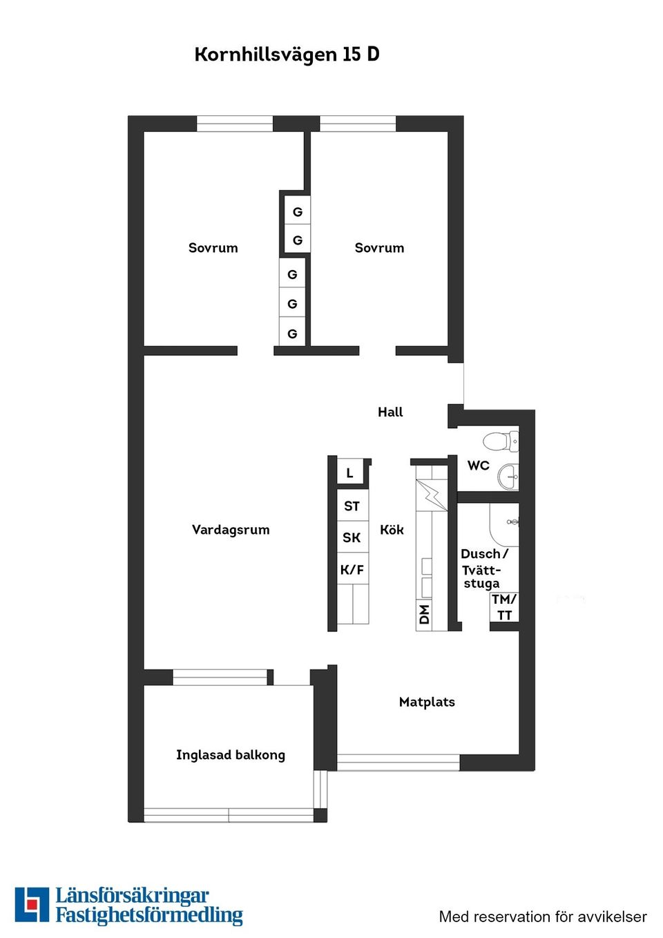 Bostadsrätt, Kornhillsvägen 15D, Vallås, Halmstad