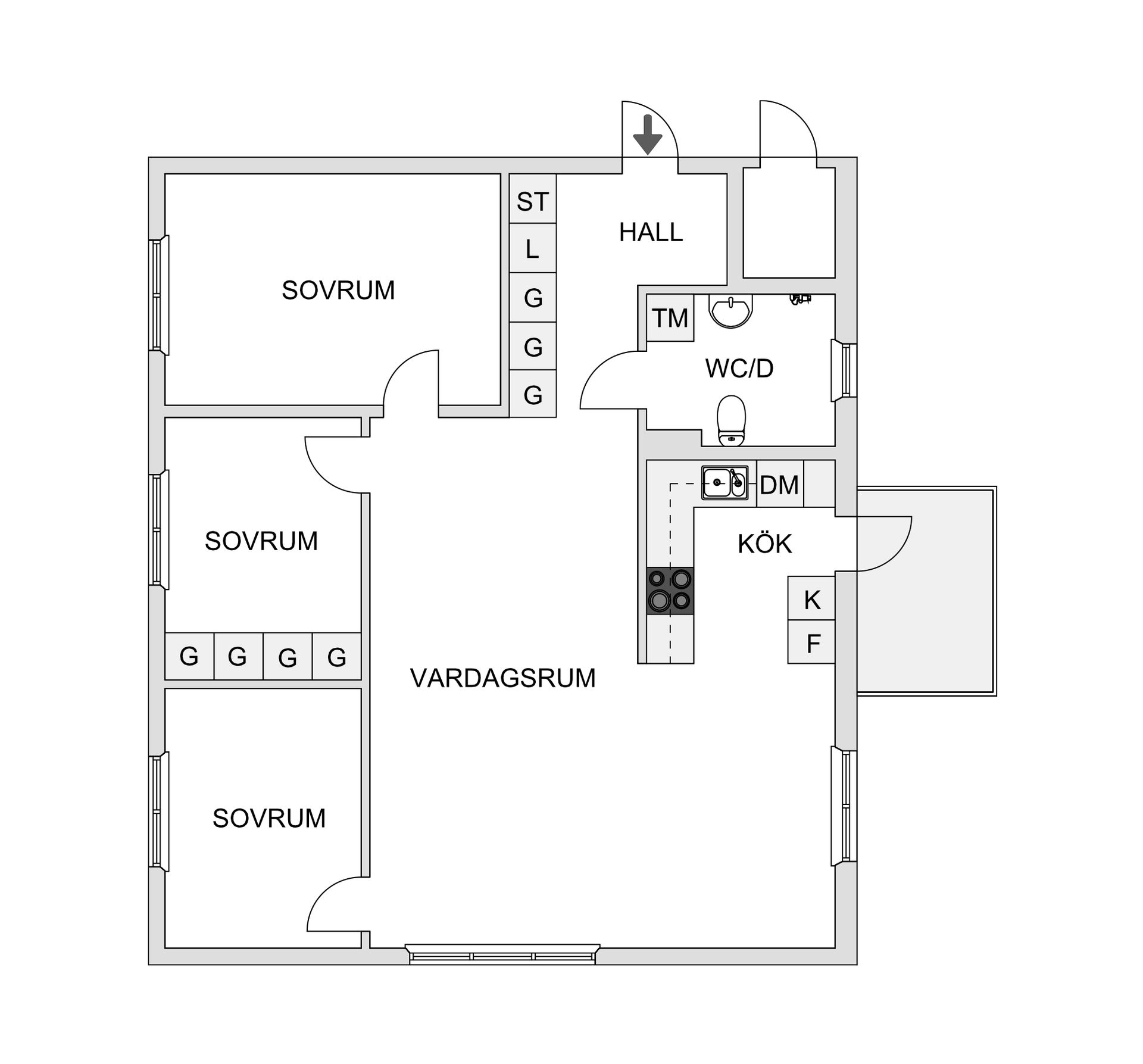 Bostadsrätt, De la gardies väg 11, Gustavsberg Farsta Slottsvik, Värmdö