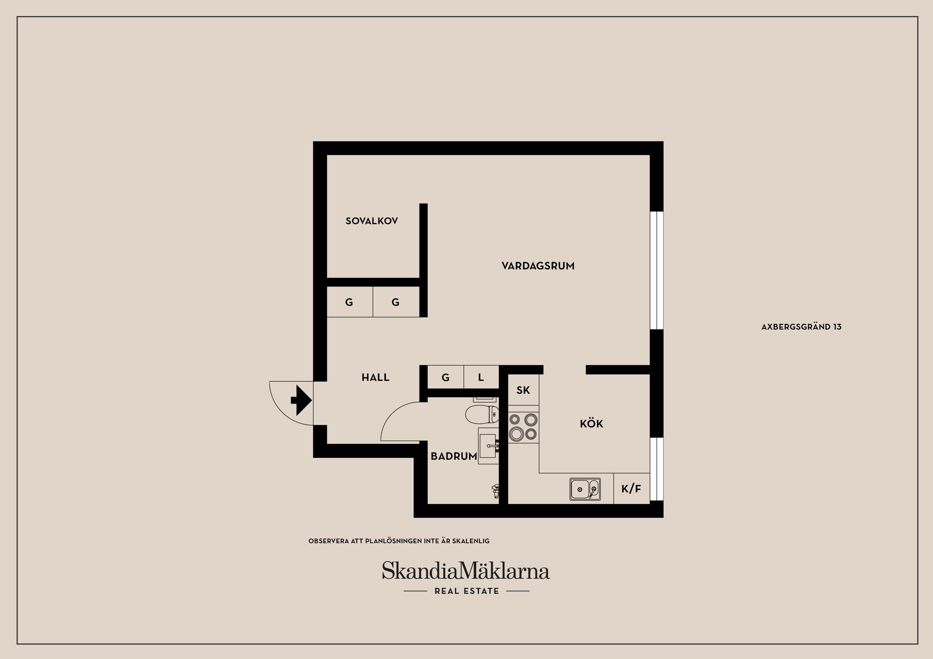 Bostadsrätt, Axbergsgränd 13, Hagsätra, Stockholm