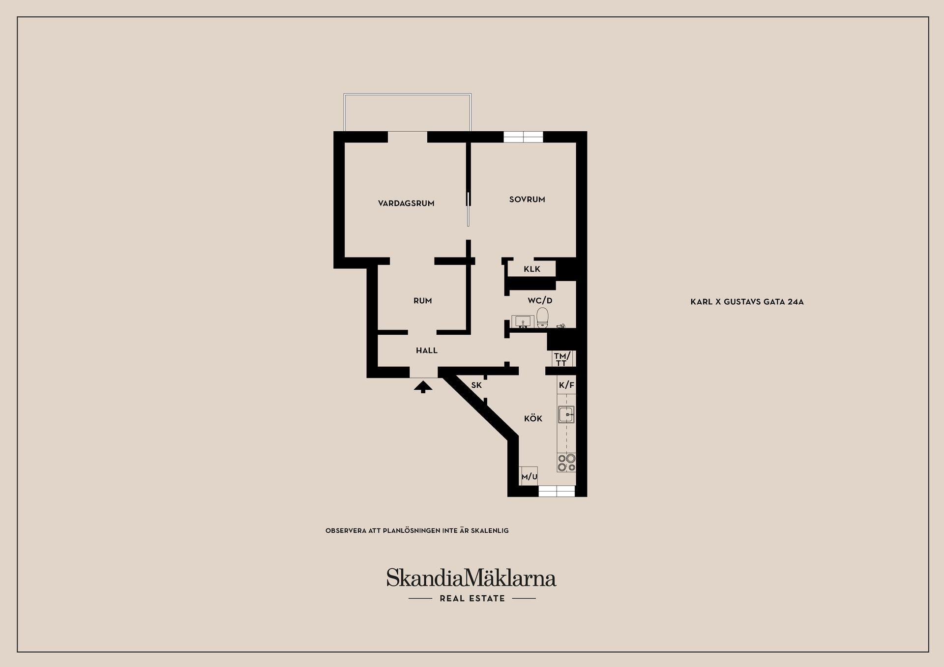 Bostadsrätt, Karl X Gustavs gata 24A, Tågaborg, Helsingborg