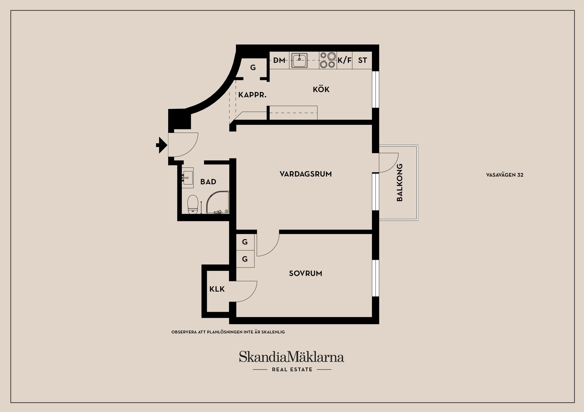 Bostadsrätt, Vasavägen 32, Vasastaden, Linköping