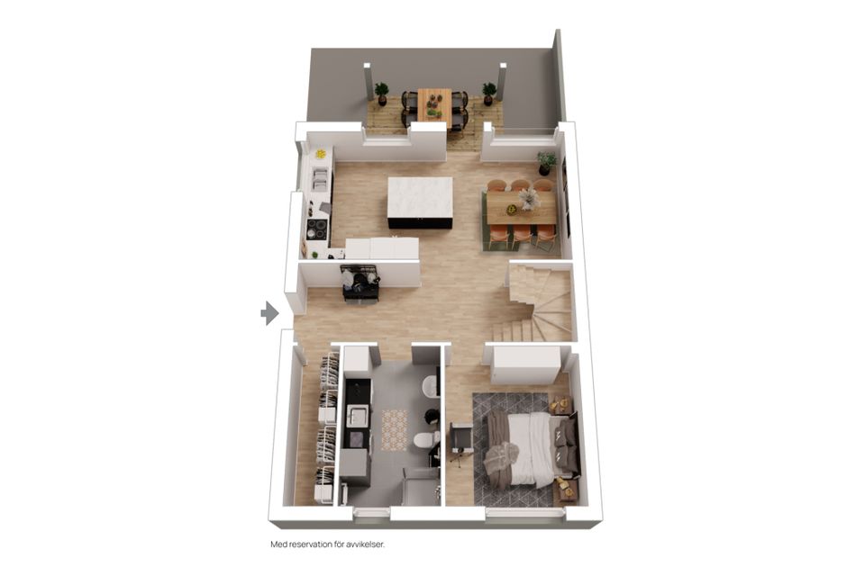 Radhus, Lia Nils väg 11A, Glommen, Falkenberg