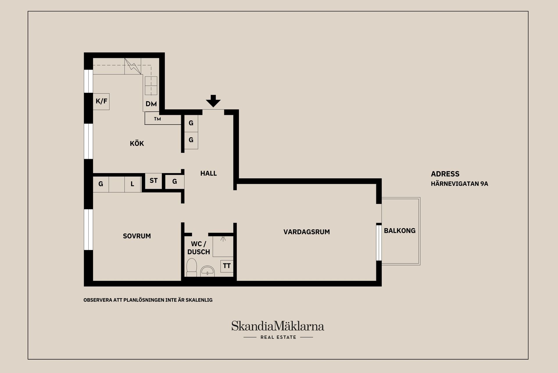 Bostadsrätt, Härnevigatan 9A, Skiljebo, Västerås