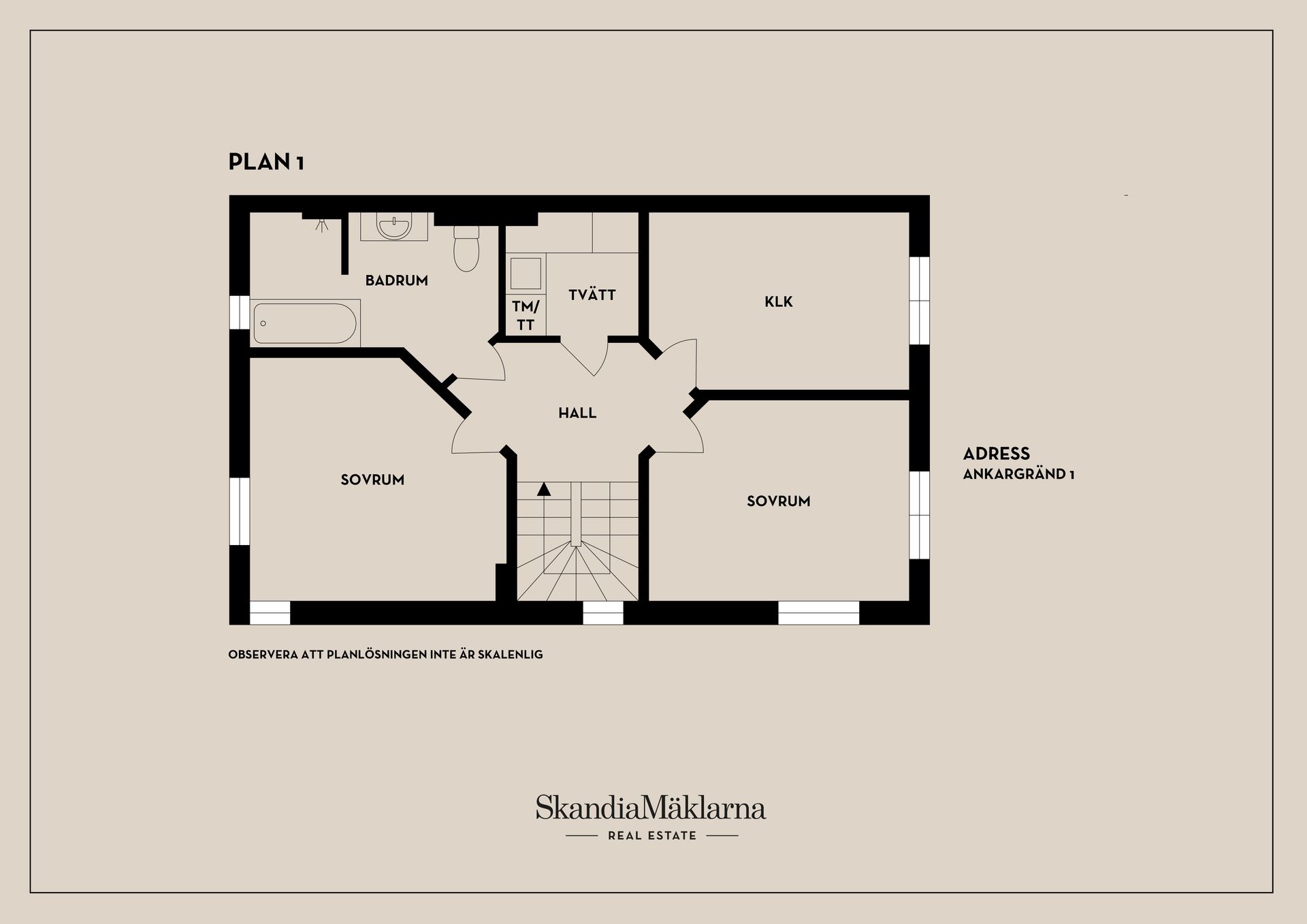 Villa, Ankargränd 1, Brandholmen, Nyköping