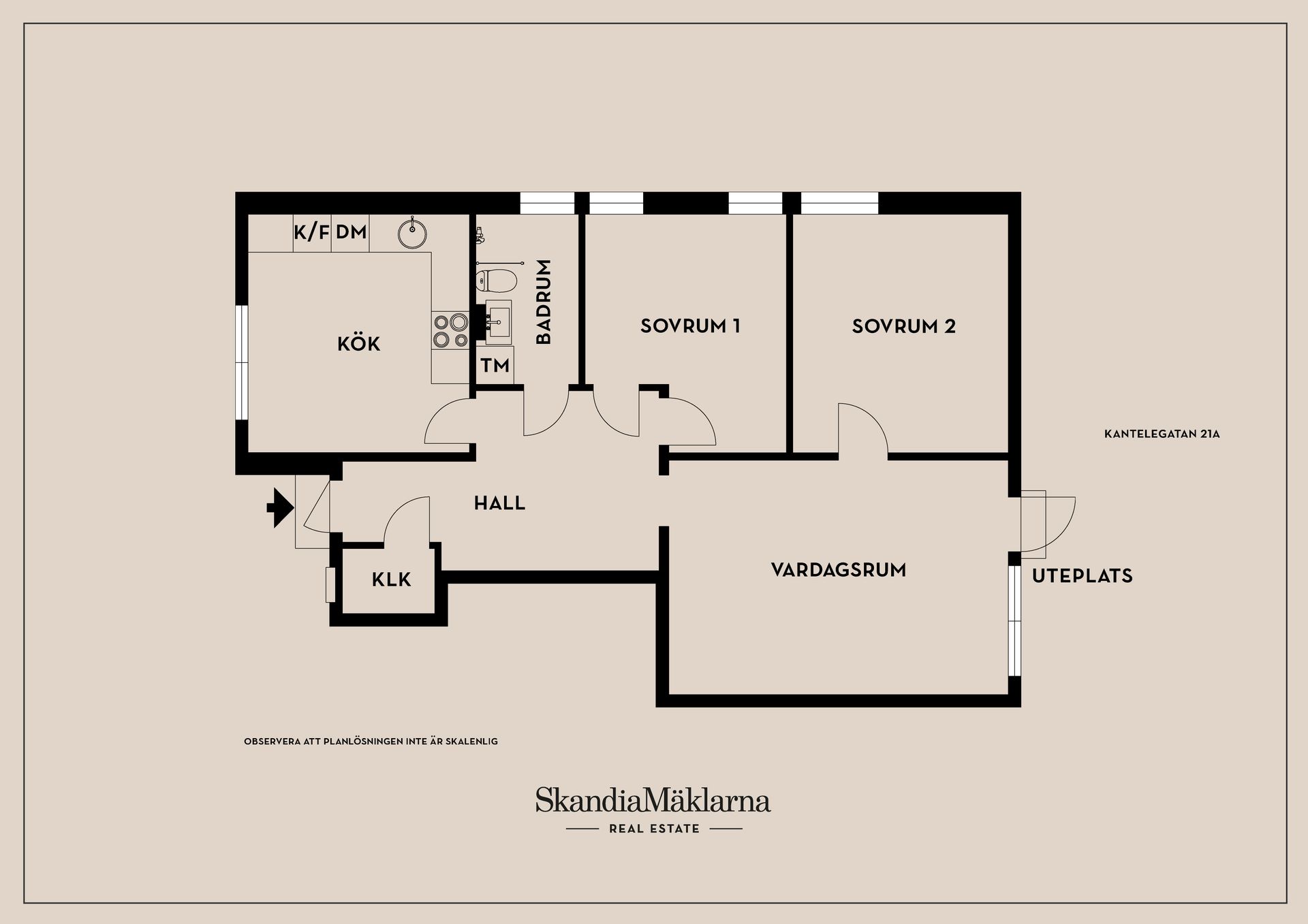 Bostadsrätt, Kantelegatan 21A, Kronoparken, Karlstad