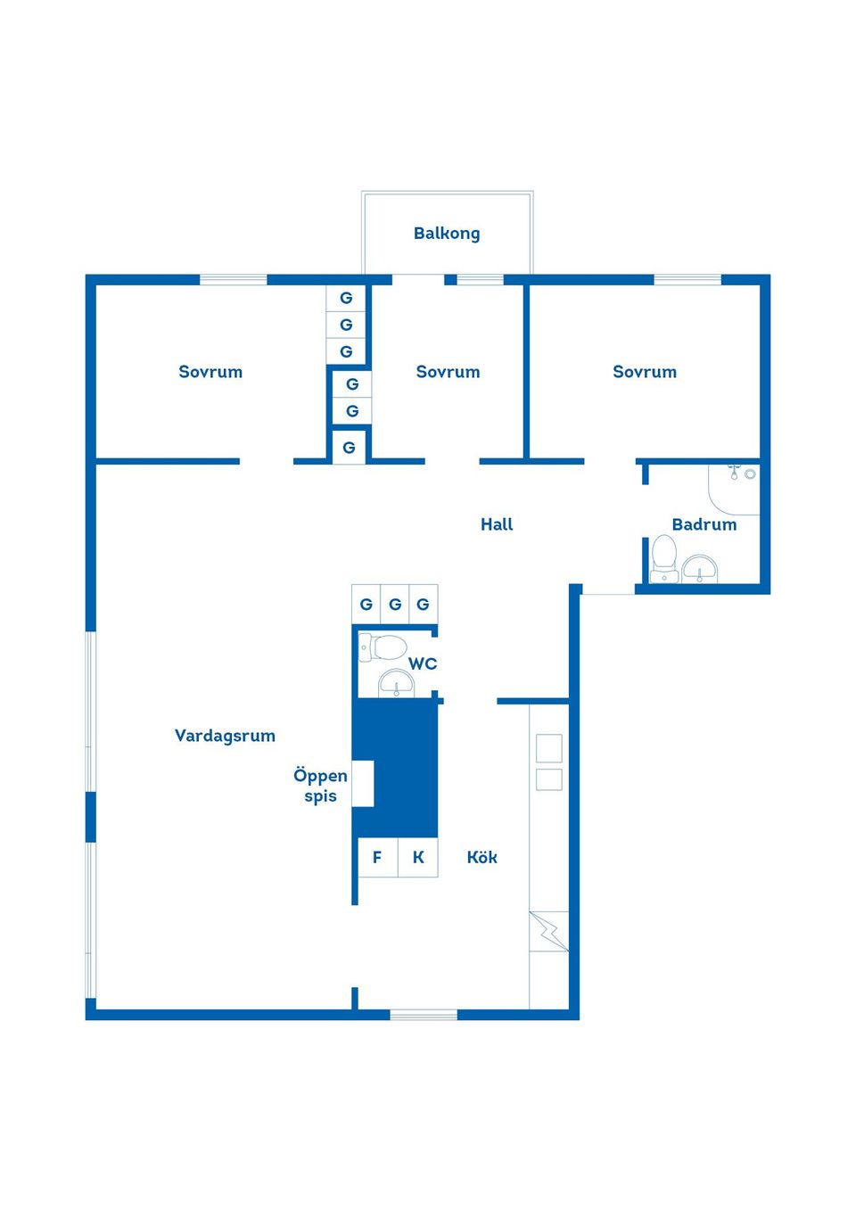 Bostadsrätt, Parkgatan 12, Centralt, Oskarshamn
