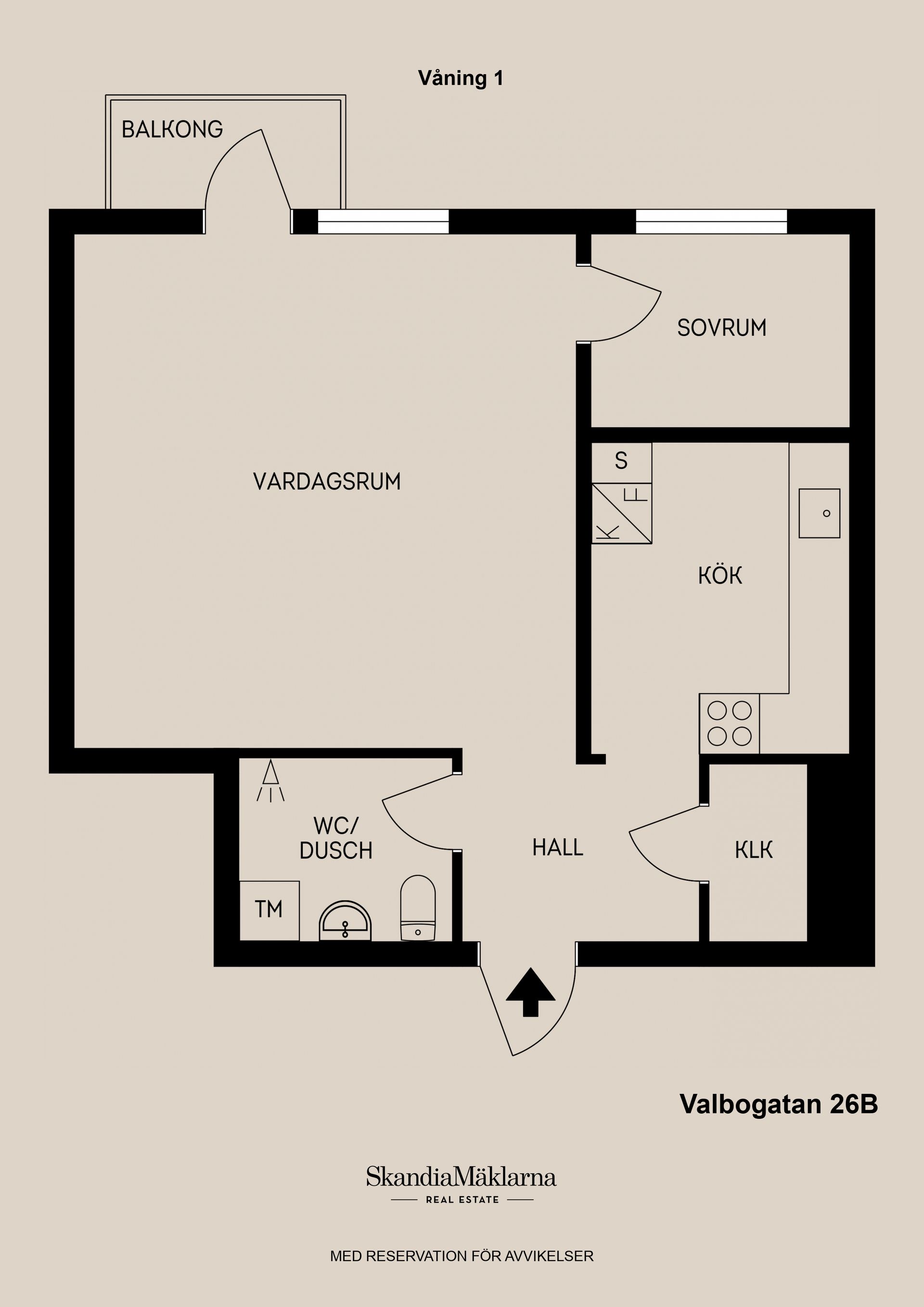 Bostadsrätt, Valbogatan 26B, Centralt, Gävle