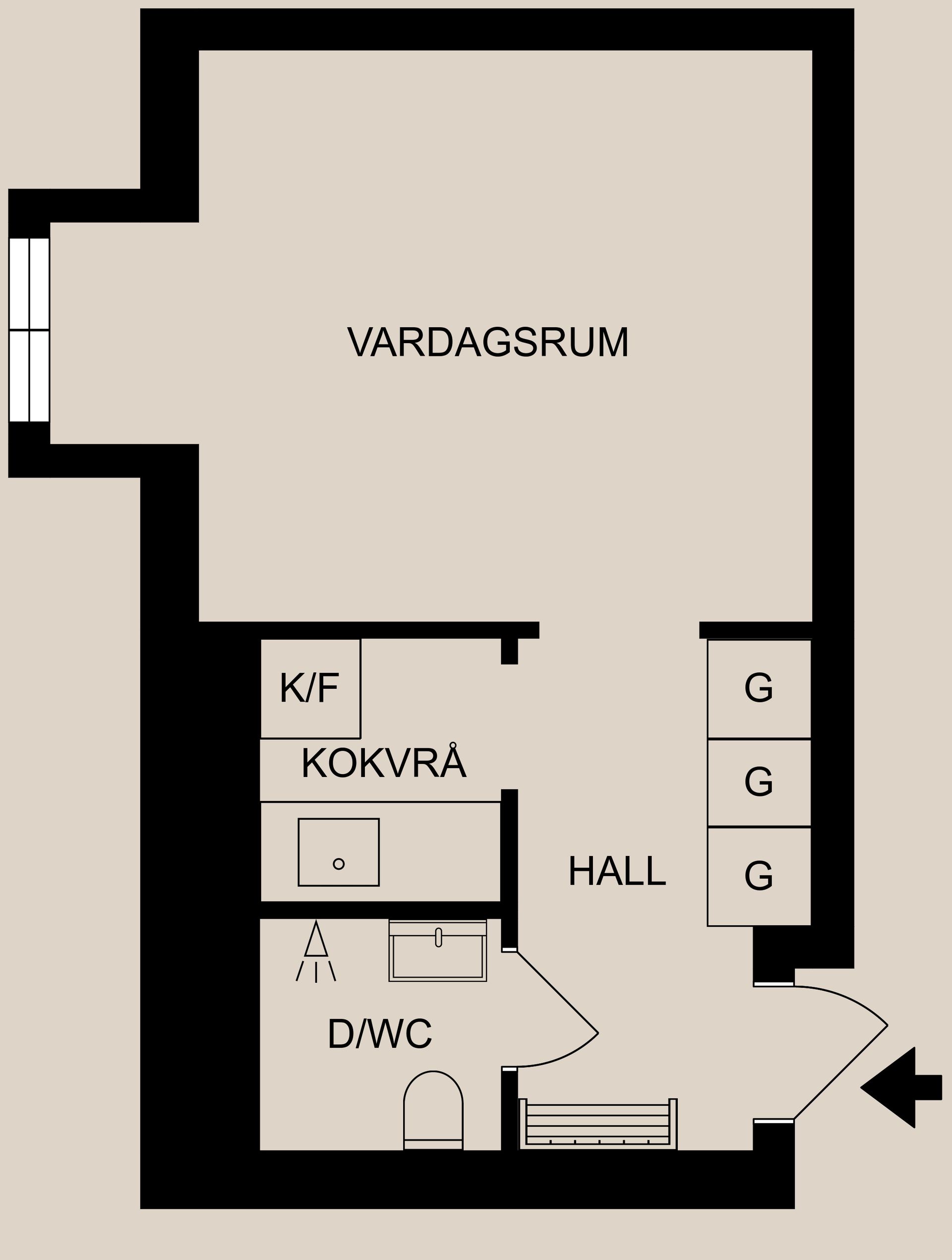 Bostadsrätt, Sjöviksvägen 5A, Finspång - Centralt, Finspång