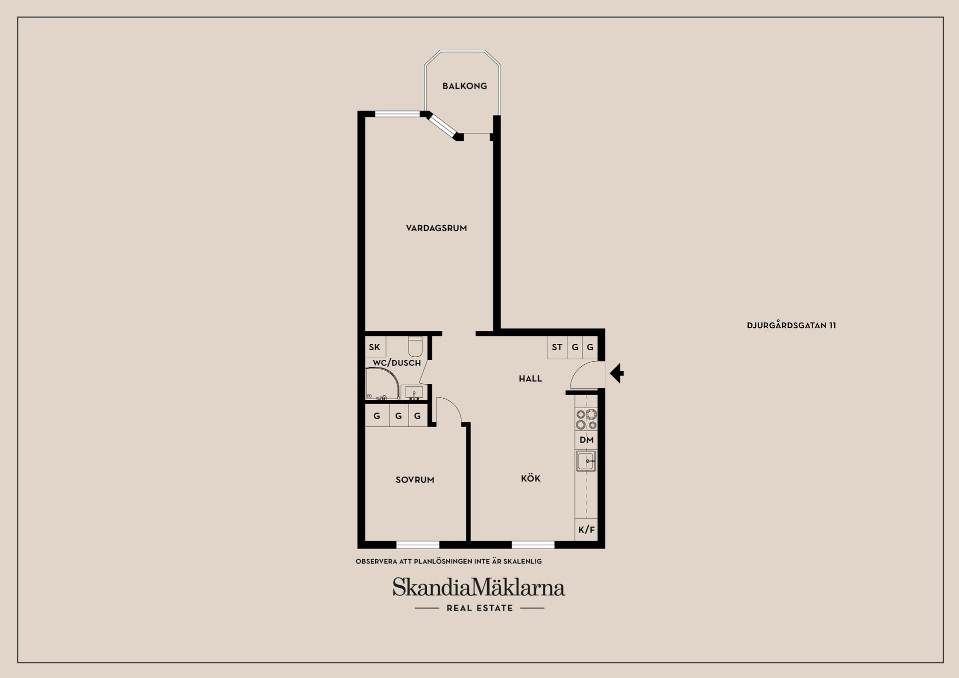 Bostadsrätt, Djurgårdsgatan 11, Centralt, Linköping