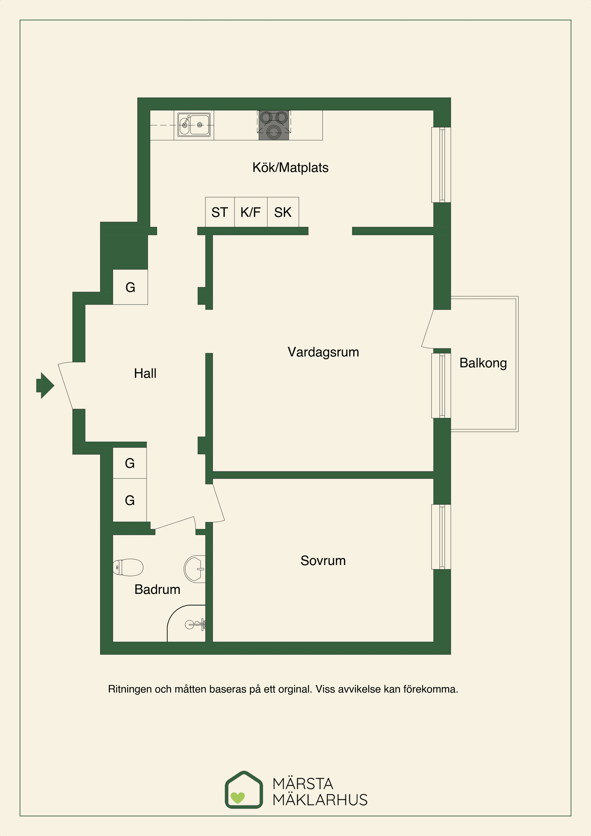 Bostadsrätt, Södergatan 5c, Märsta Centralt, Sigtuna