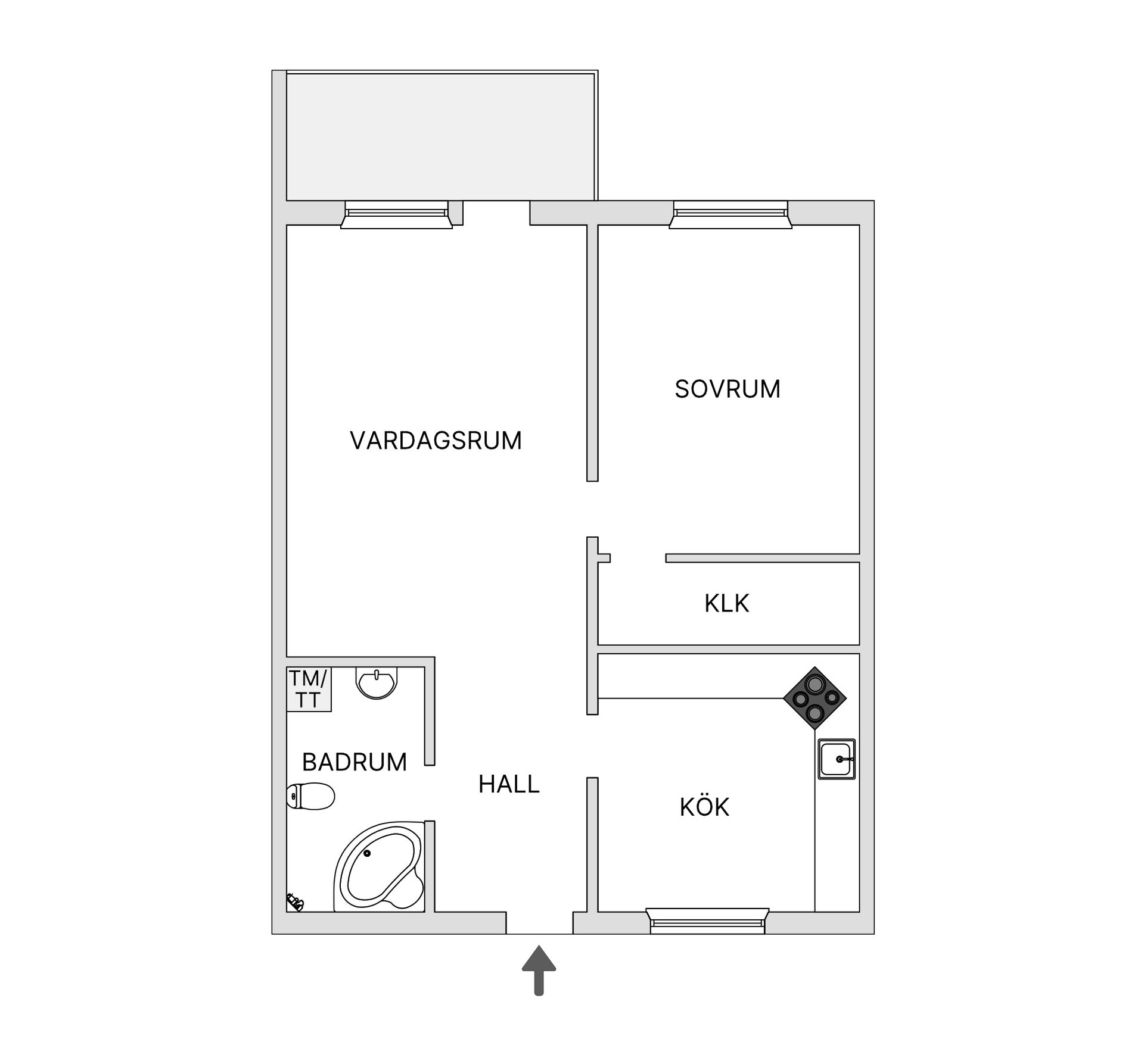 Bostadsrätt, Trädgårdsgatan 3, Centralt, Linköping