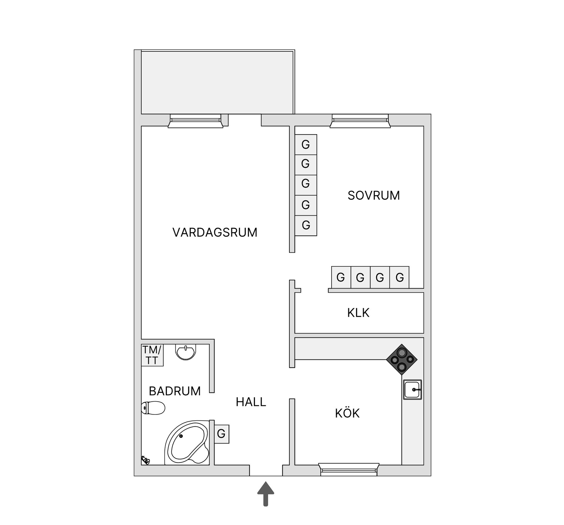 Bostadsrätt, Trädgårdsgatan 3, Centralt, Linköping