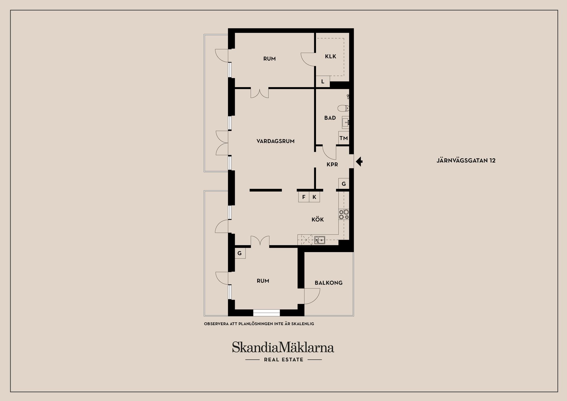 Bostadsrätt, Järnvägsgatan 12, Centrum/Mitt-i-city, Karlstad