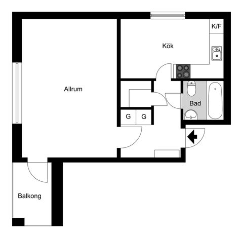 Bostadsrätt, Sturegatan 7E, Centrum, Hjo