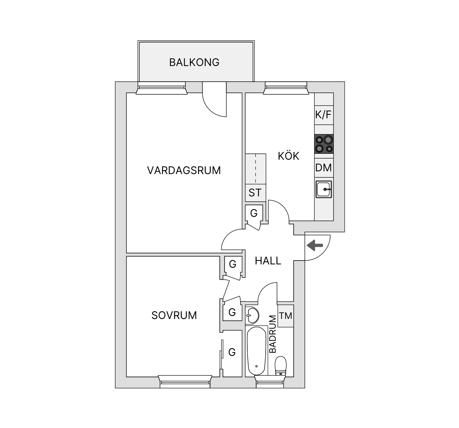 Bostadsrätt, Kallforsvägen 16, Bandhagen, Stockholm