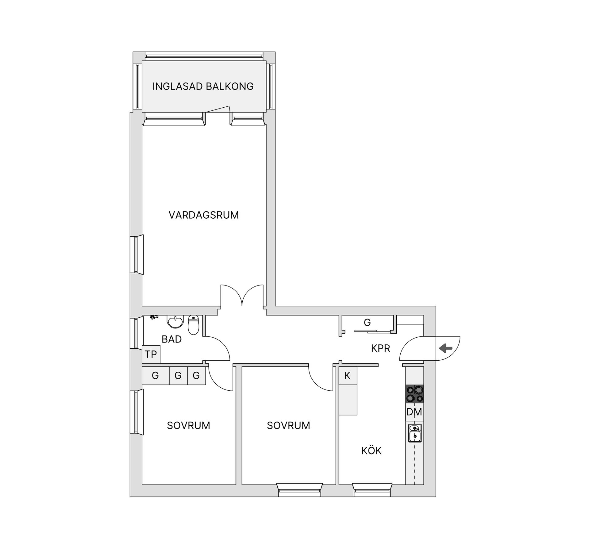 Bostadsrätt, Fogdegatan 15, Centralt, Ljungby