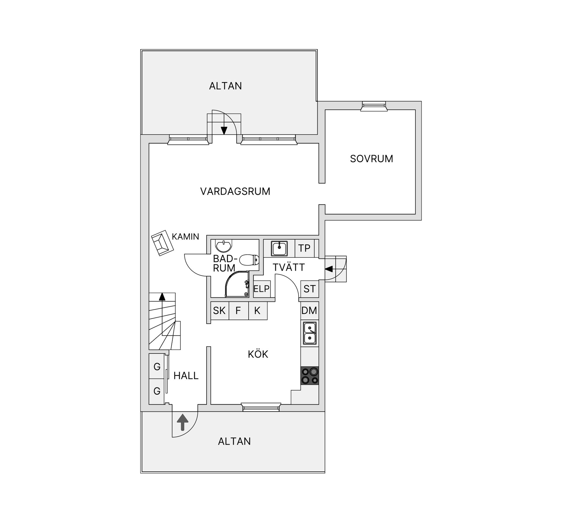 Villa, Radhus, Körsbärsstigen 38, Gustavsberg Ösby Grind, Värmdö