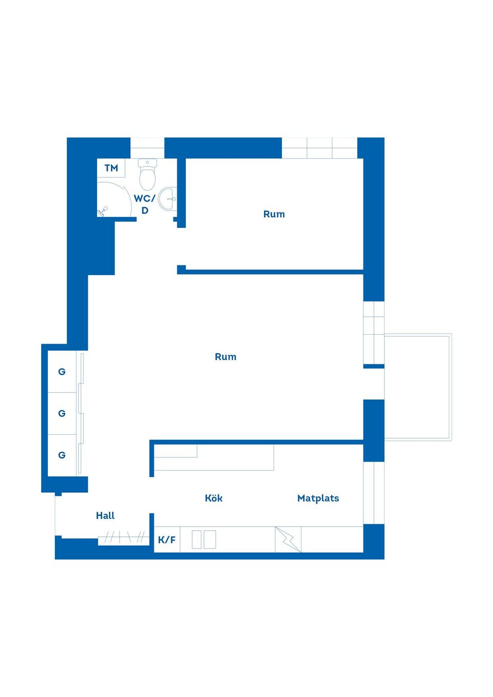 Bostadsrätt, Drottninggatan 42B, Trossö, Karlskrona