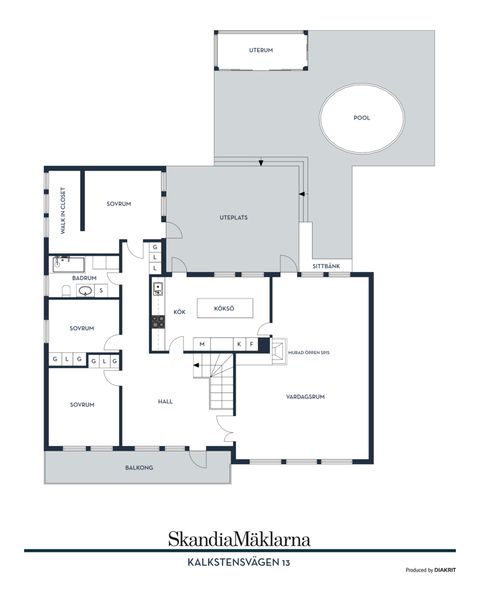 Villa, Kalkstensvägen 13, Skåreberget, Karlstad