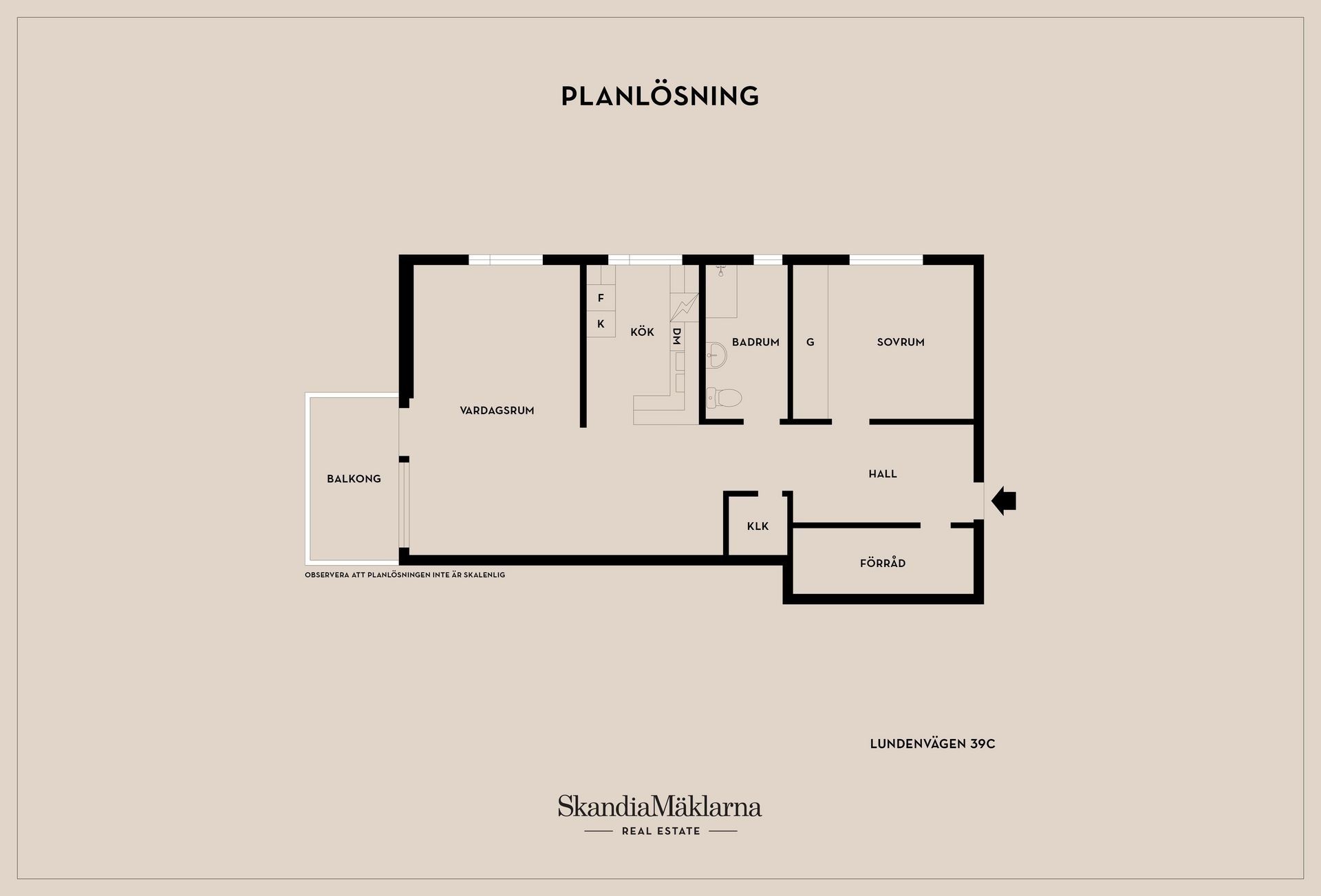 Bostadsrätt, Lundenvägen 39C, Lunden, Skövde