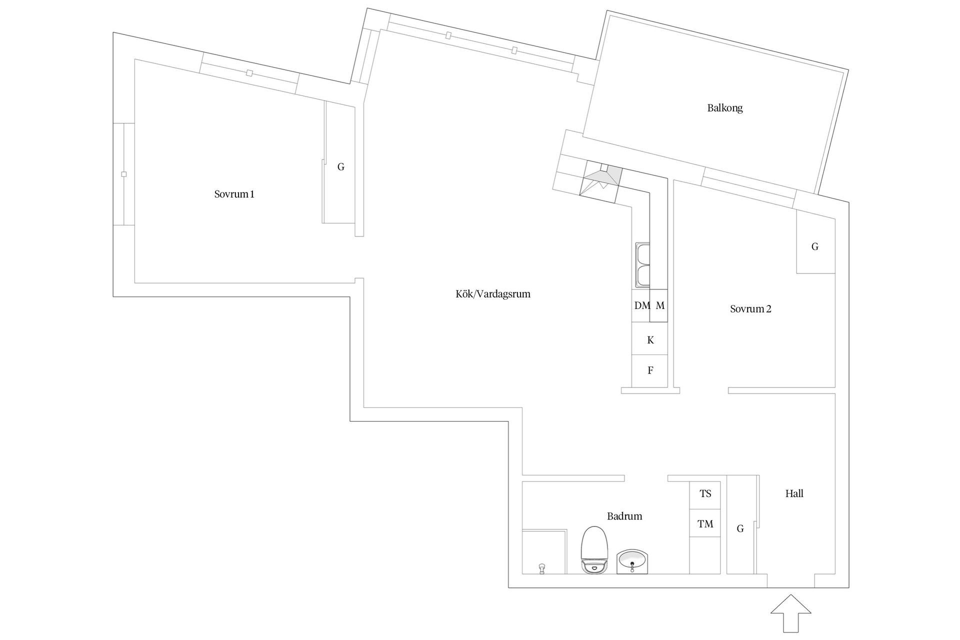 Bostadsrätt, Södra vägen 38, Söder, Varberg