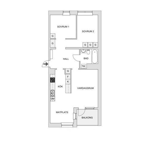 Bostadsrätt, Fatburs kvarngata 3, Södermalm - Södra Station, Stockholm