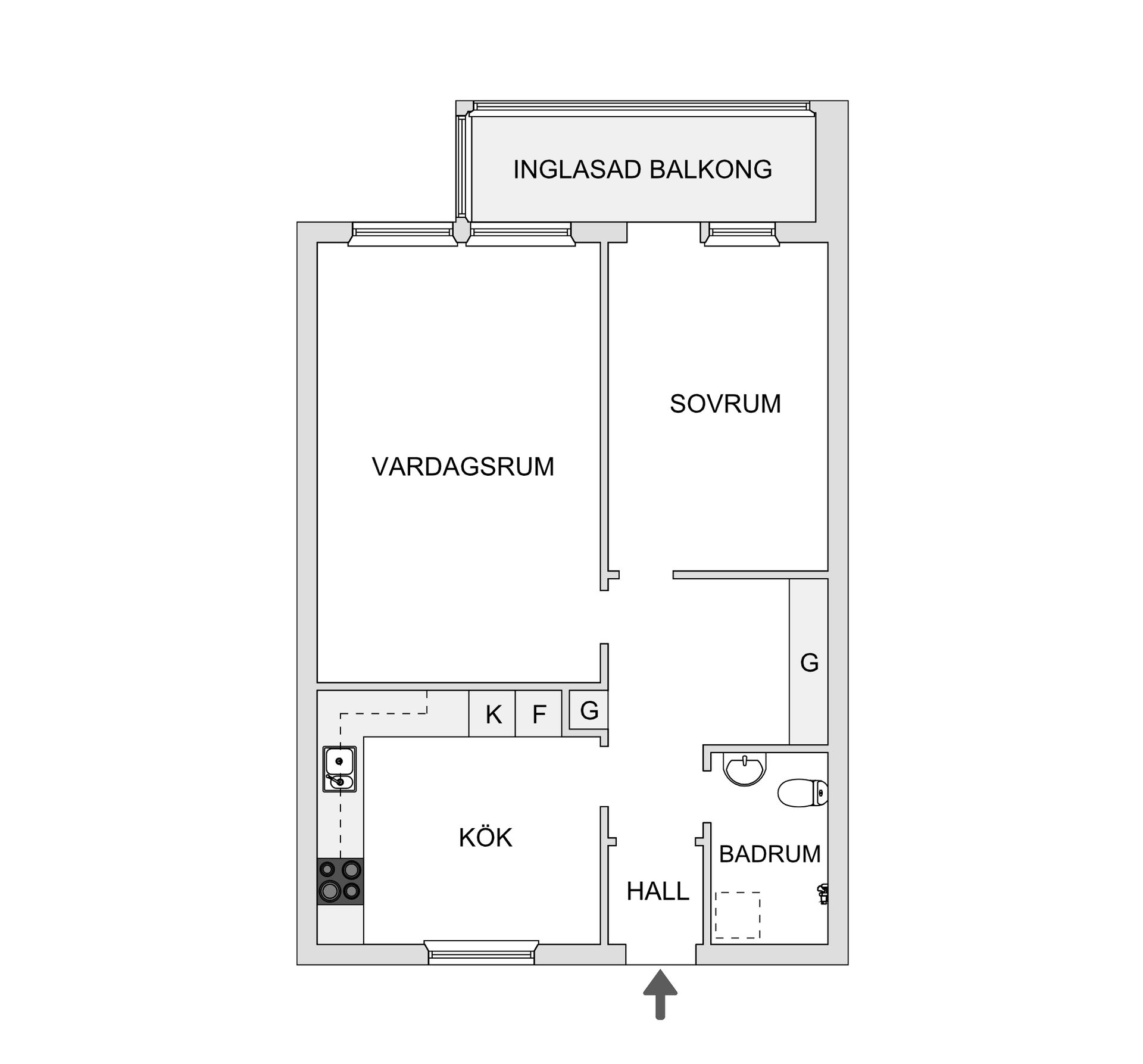 Bostadsrätt, Färgargränd 1, Lugnvik, Östersund