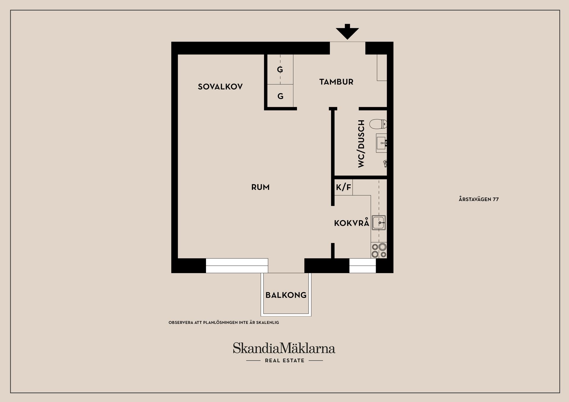 Bostadsrätt, Årstavägen 77, Centrala Årsta, Stockholm