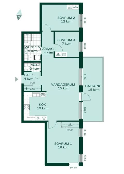 Bostadsrätt, Örtgränd 6, Tomtebo, Umeå