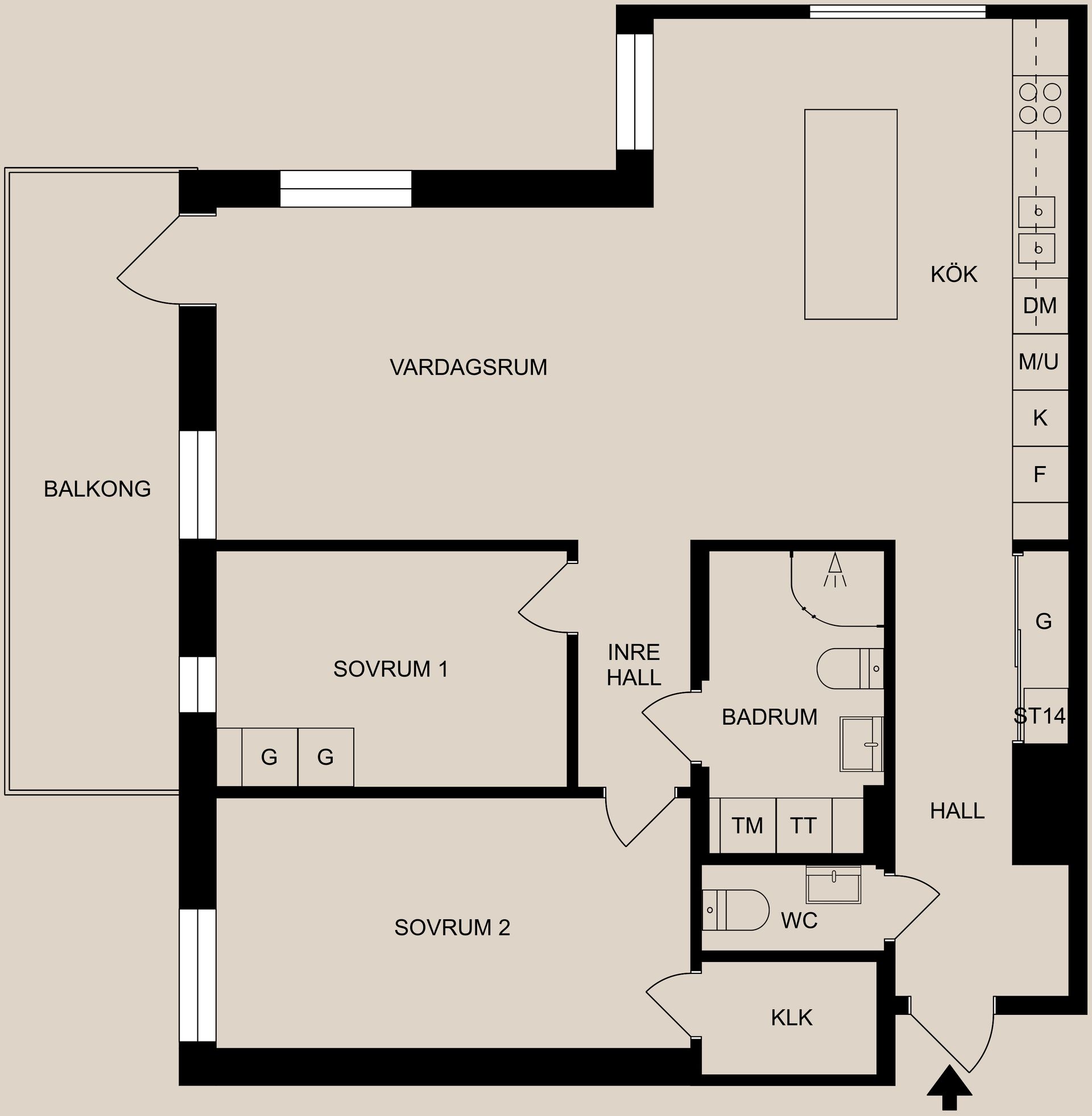 Bostadsrätt, Kungsgatan 57, Centralt, Strömmen, Norrköping