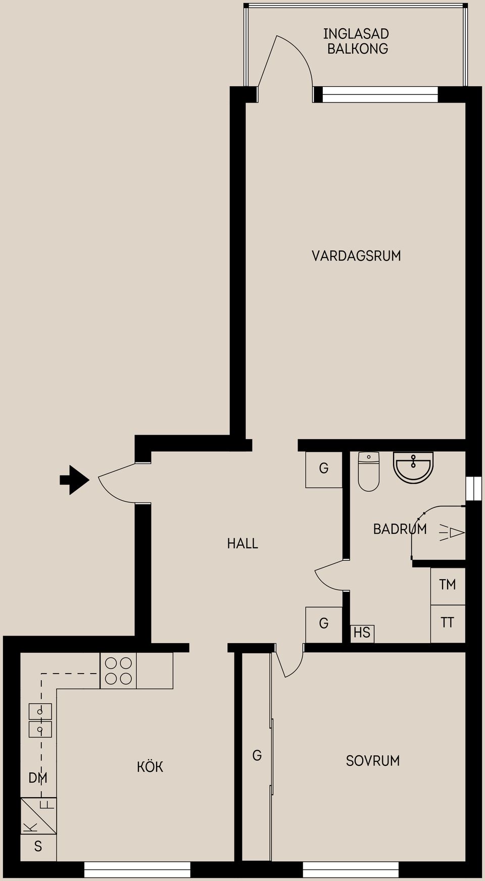 Bostadsrätt, Sörbygatan 71A, Söder, Gävle