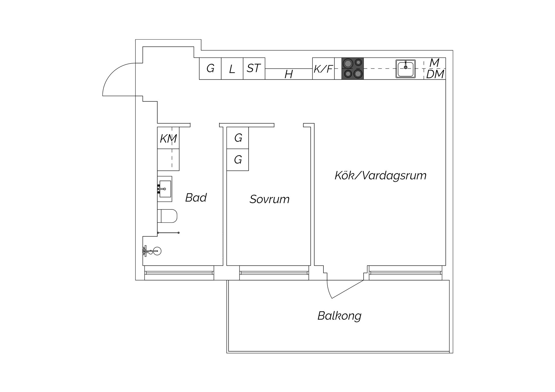 Bostadsrätt, Bryggvägen 17, Gröndal, Stockholm