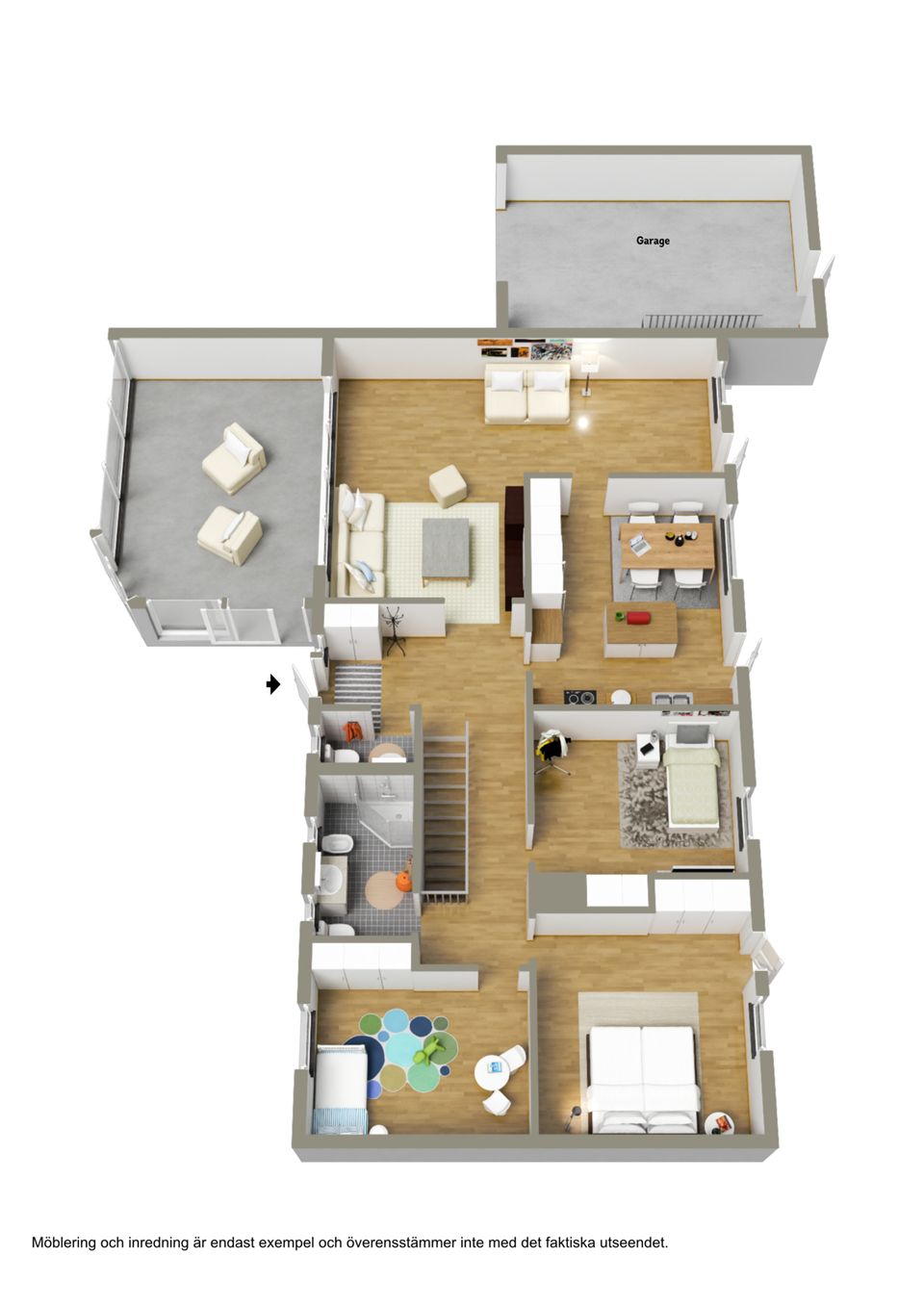 Villa, Radhus, Blåsippestigen 16, Karlberg, Varberg