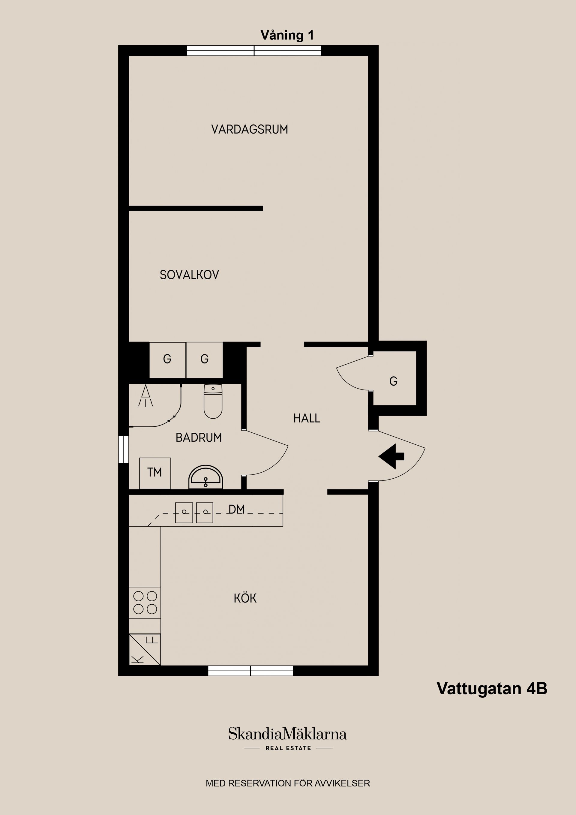 Bostadsrätt, Vattugatan 4B, Olsbacka, Gävle
