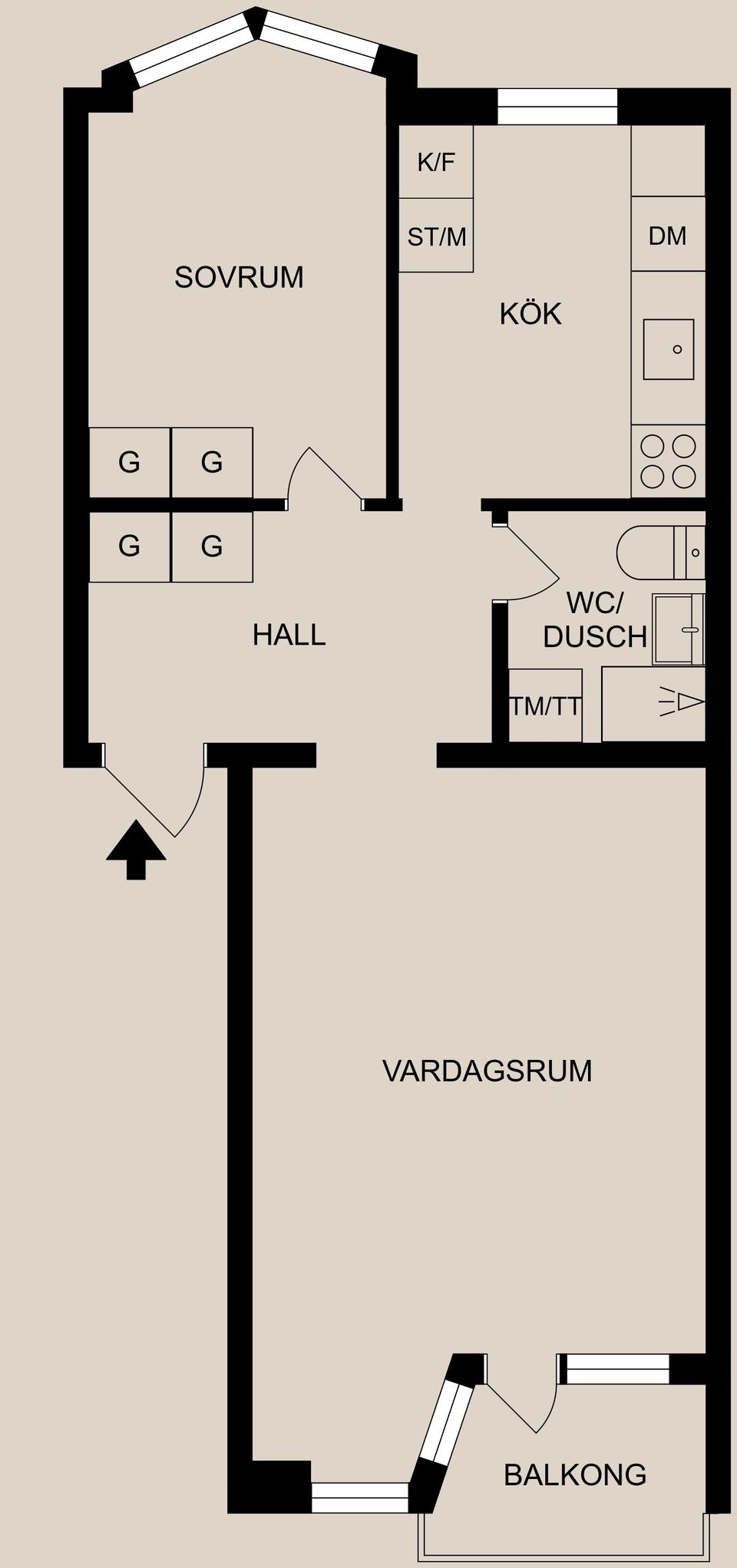 Bostadsrätt, Holmstagatan 3E, Centralt, Söder, Norrköping